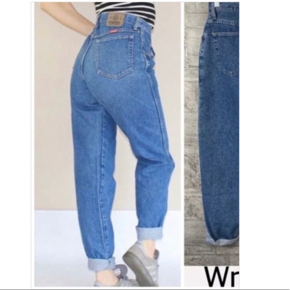 wrangler high waisted mom jeans